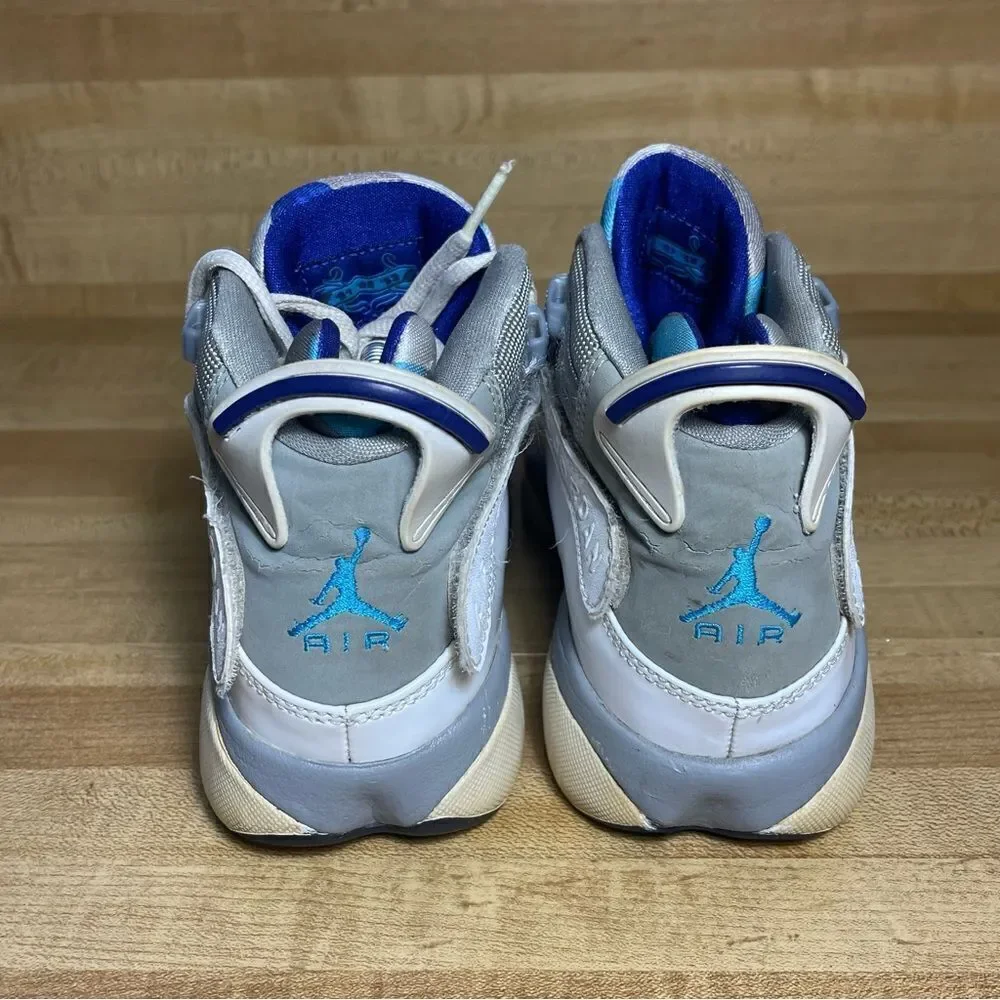 Air Jordan 6 Rings Medium Grey/VVD Blue White CNCRD 323399-041 5Y Womens 6.5